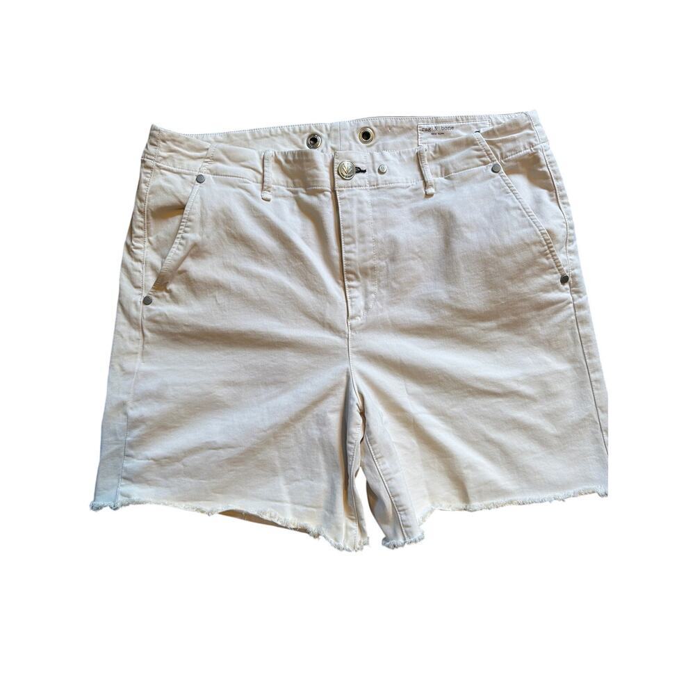Rag & Bone Women’s Ivory Cut Off Shorts. Size 32 (12)